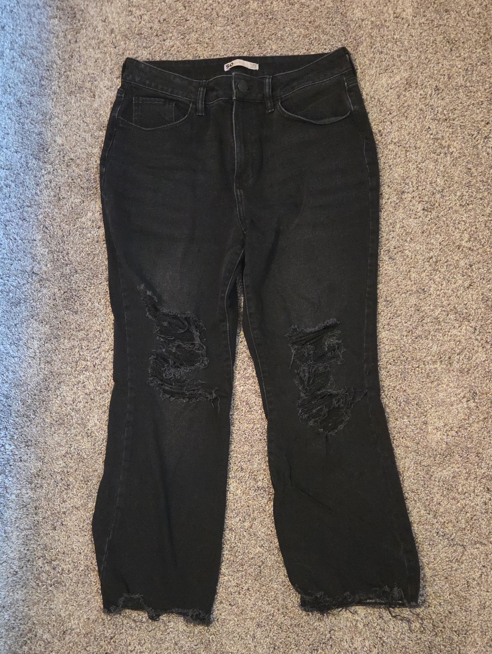 Women's Distressed Skinny Jeans By SO Size 11